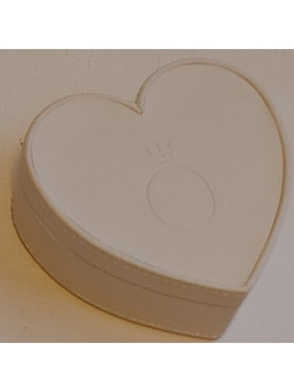 Pandora White Leatherette Heart Shaped Storage Box Retired